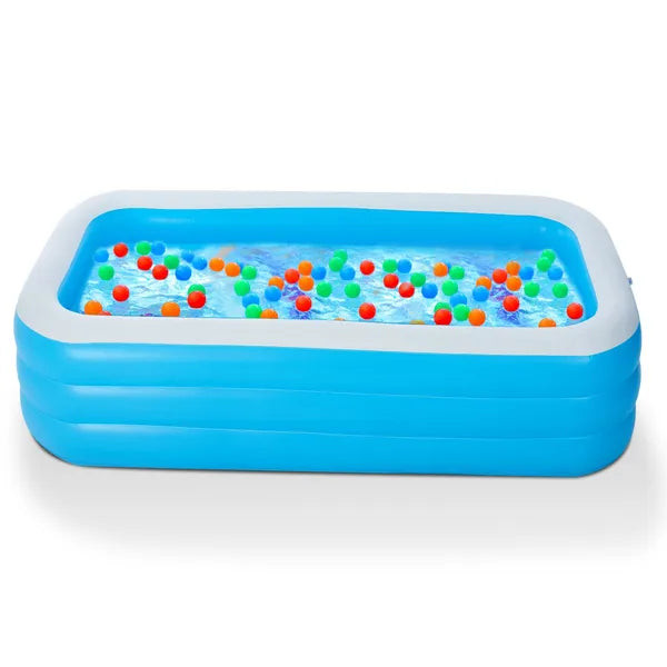 Inflatable Swimming Pools Family Swim Play Center Pool Blow Up Kiddie Pool For Family Inflatable Lounge Pool For Kids Baby Adult Inflatable Water Ball Pool