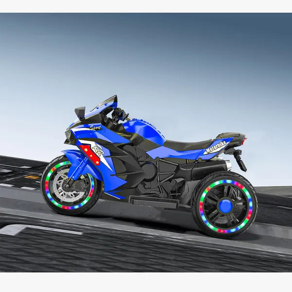 Electric Motorcycle For Kids, 12V Battery Powered Ride On Toys 3 Wheels Motorcycle With LED Lights, Bluetooth Music, Blue - No Shipping On Weekends - Temu, Walmart Amazon Prohibited