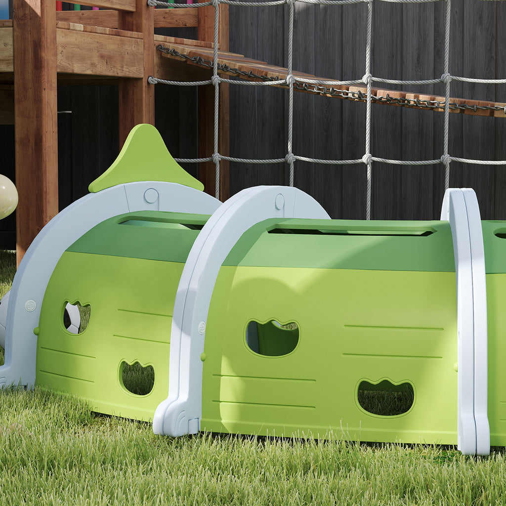 Crocodile Design Kids Play Tunnel for Kids to Crawl Through, 76" Long