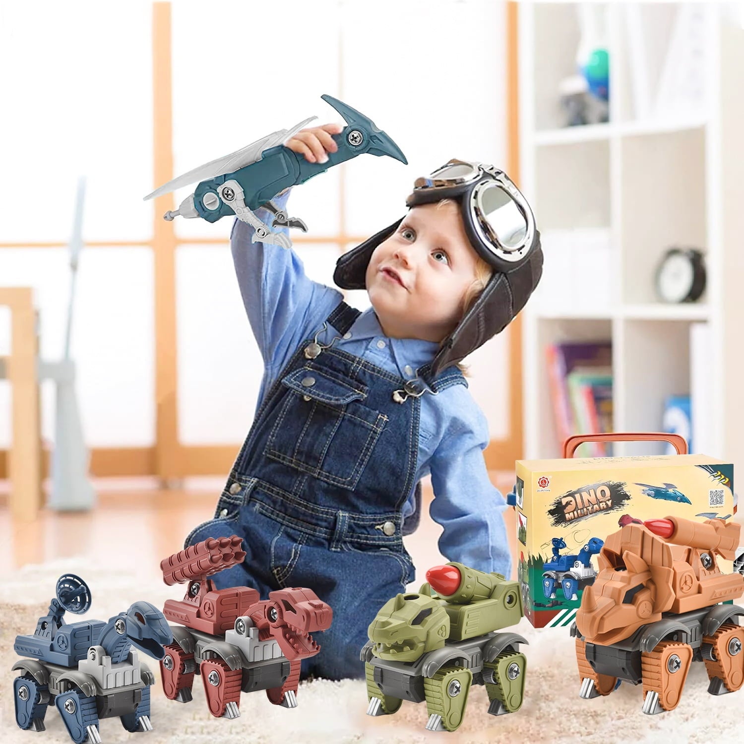 5 Pack Take Apart Dinosaur Toys, STEM Construction Building Kids Toys, Children's Day Gifts, Age 3