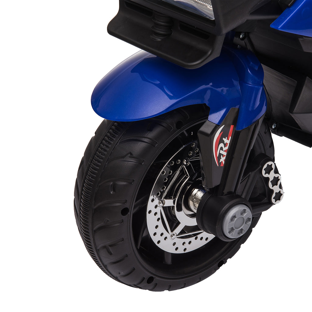 6V Kids Motorcycle Toddler Ride-on Toy, High-Traction Battery-Operated Mini Electric Motorbike with Forward/Reverse Switch, Music, Headlights, Horn, Blue