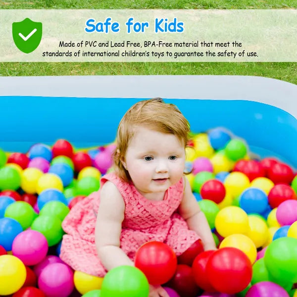 Inflatable Swimming Pools Family Swim Play Center Pool Blow Up Kiddie Pool For Family Inflatable Lounge Pool For Kids Baby Adult Inflatable Water Ball Pool