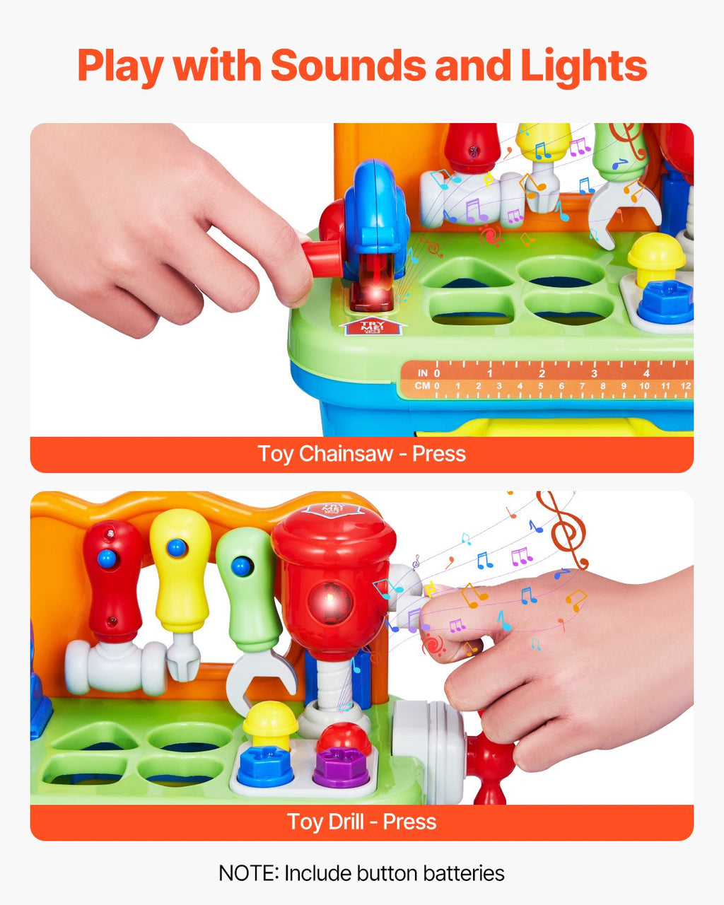 Musical Workbench For Toddler 2 Years+ Toy Musical Learning Workbench