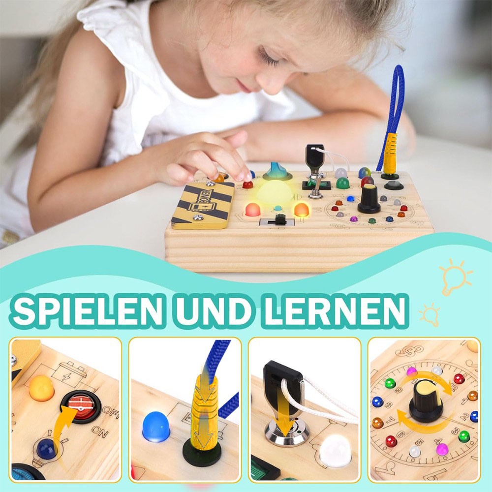 Montessori Wooden Busy Board For Toddlers Activity Board Sensory Toys Fidget